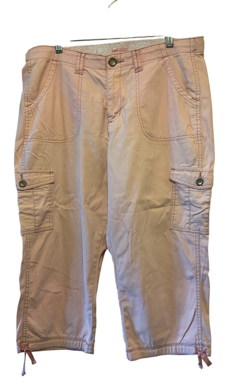 Lee Comfort Waistband Pink Cotton Denim Capri 12